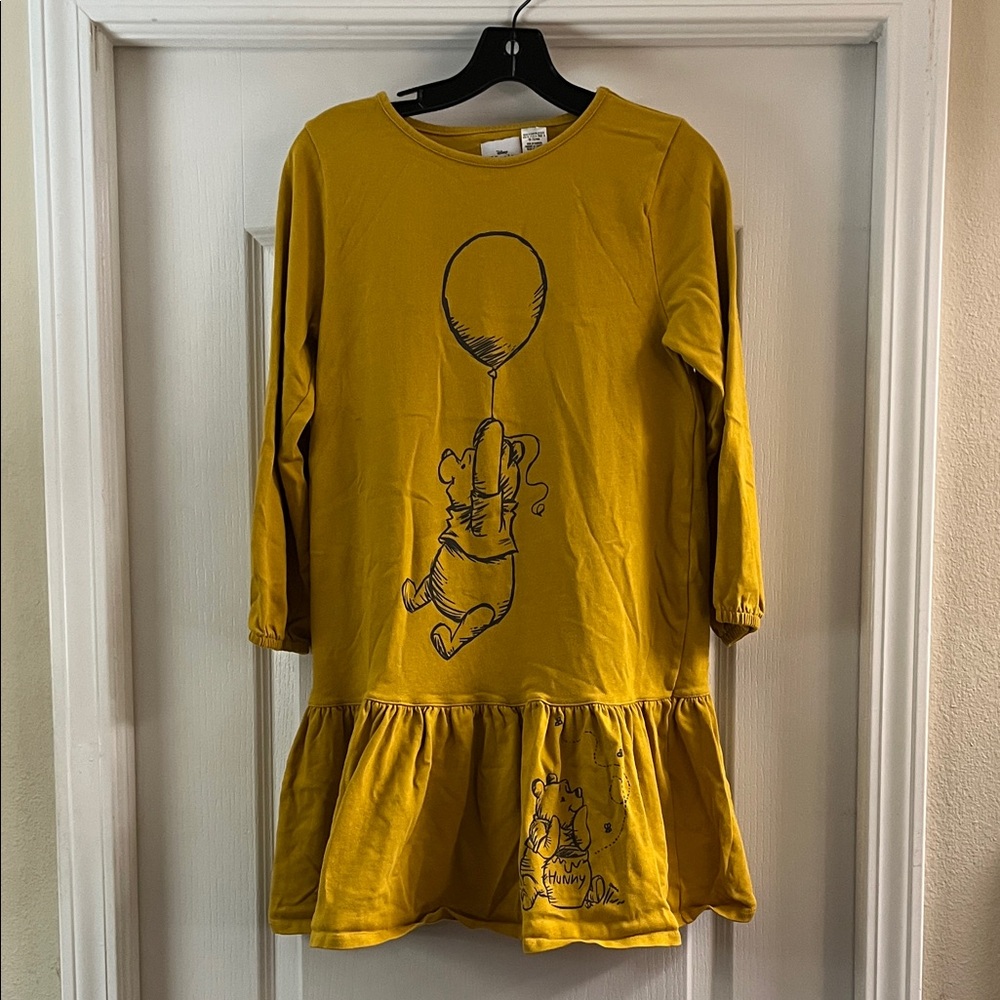 Disney Winnie the Pooh Mustard Long Sleeve Dress